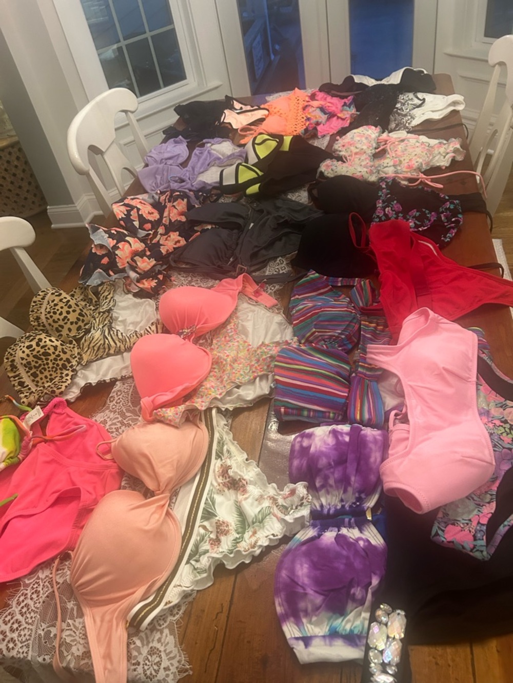 Victoria's Secret Mixed Color Bikini Set Lot - Pink, Neon, Black, Purple